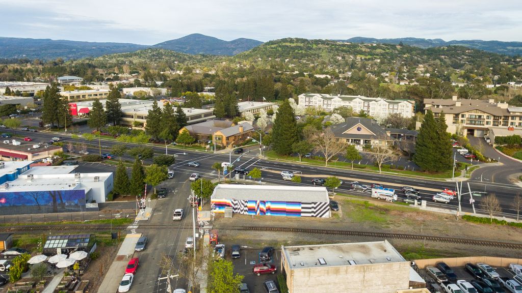 Aerial view of Napa. 