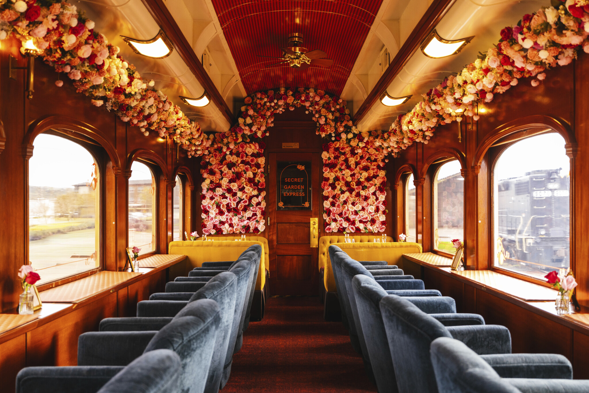 The Love Line Napa Valley Wine Train Interior of the train