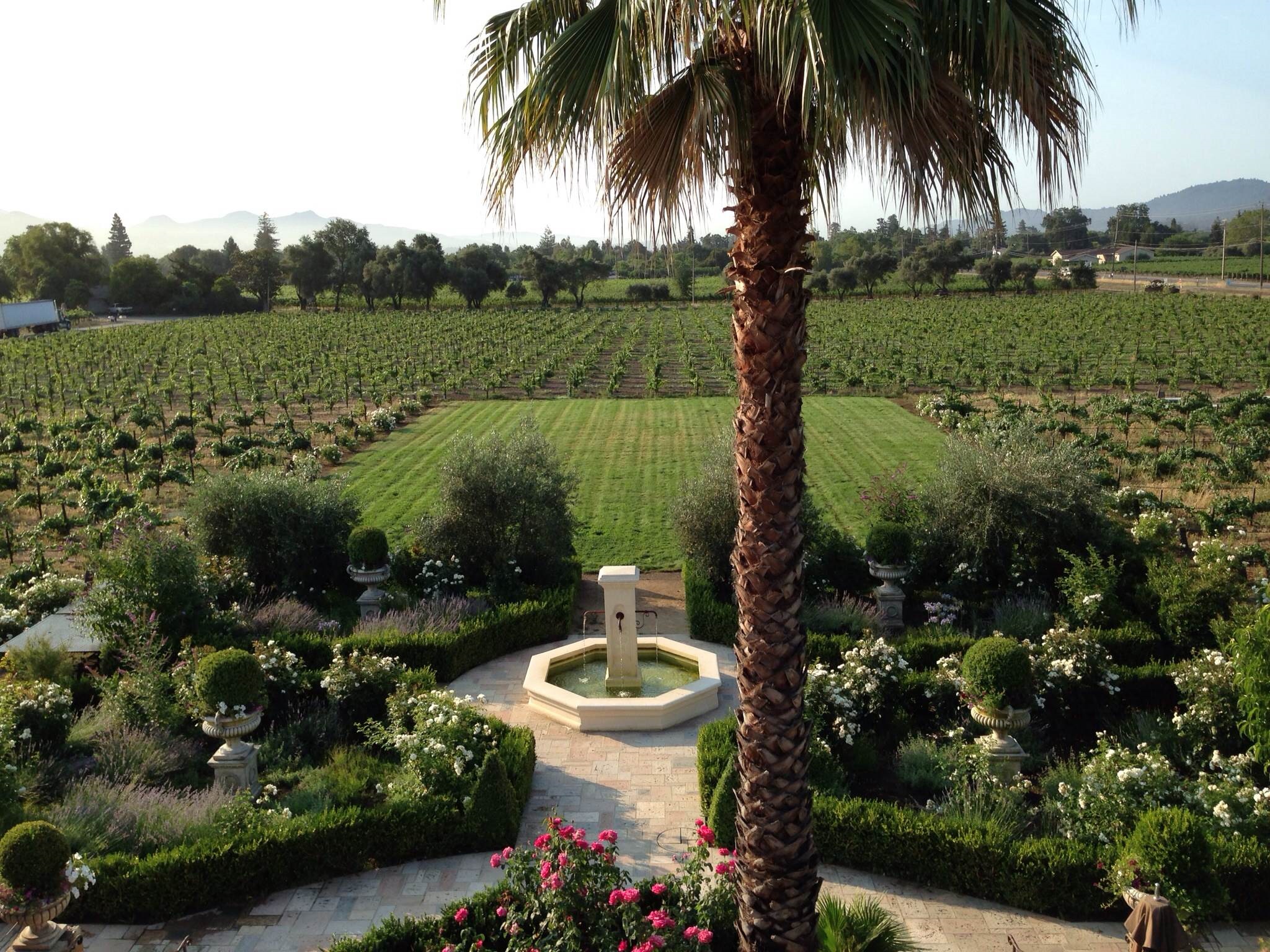Terrace Garden lawns with a water fountain feature