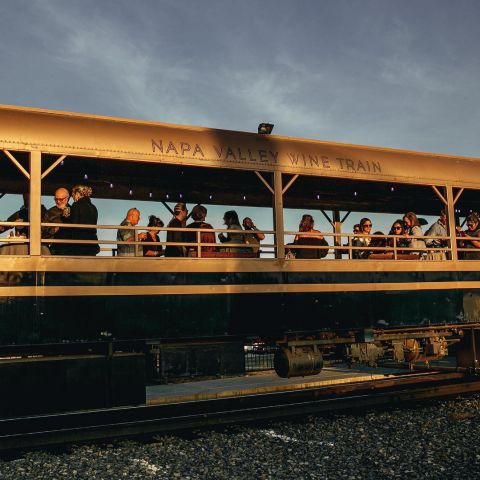 Guests aboard the Wine Train