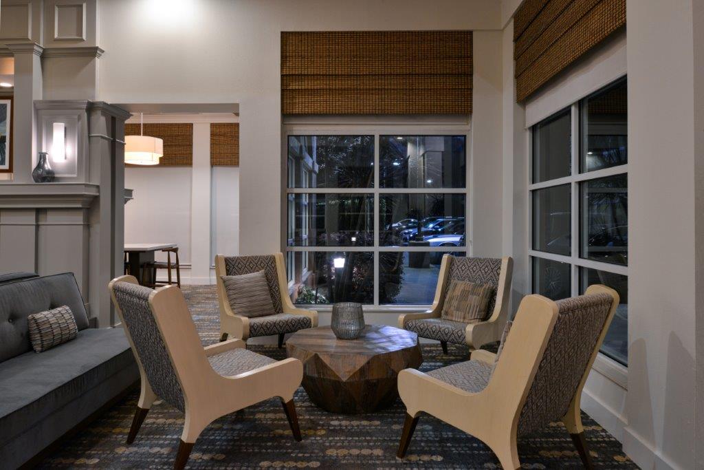 Hotel lobby lounge area