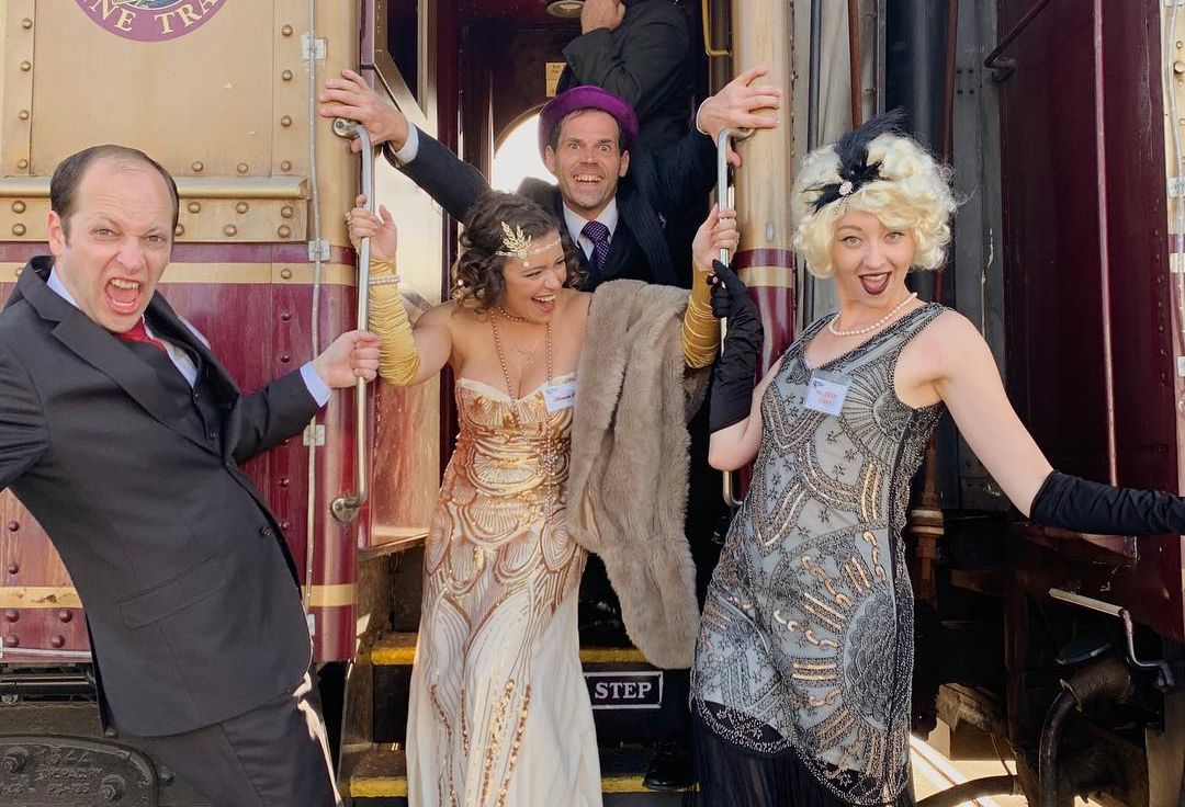 Murder mystery guests aboard the Wine Train