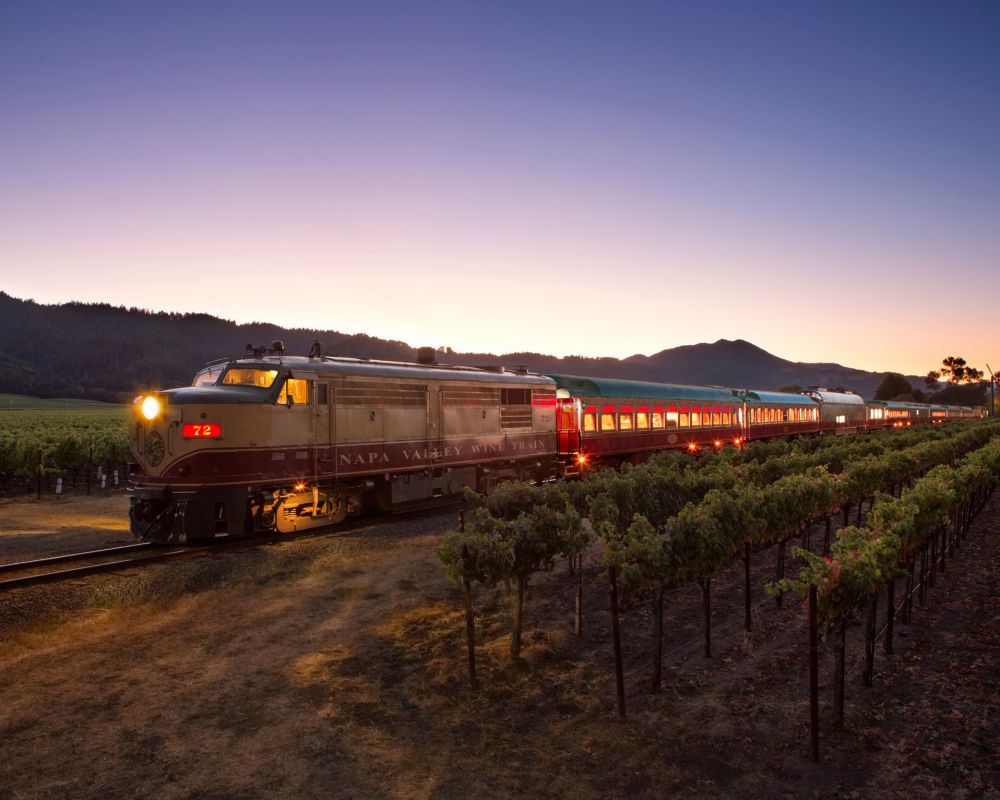 Napa Valley Wine Train at night