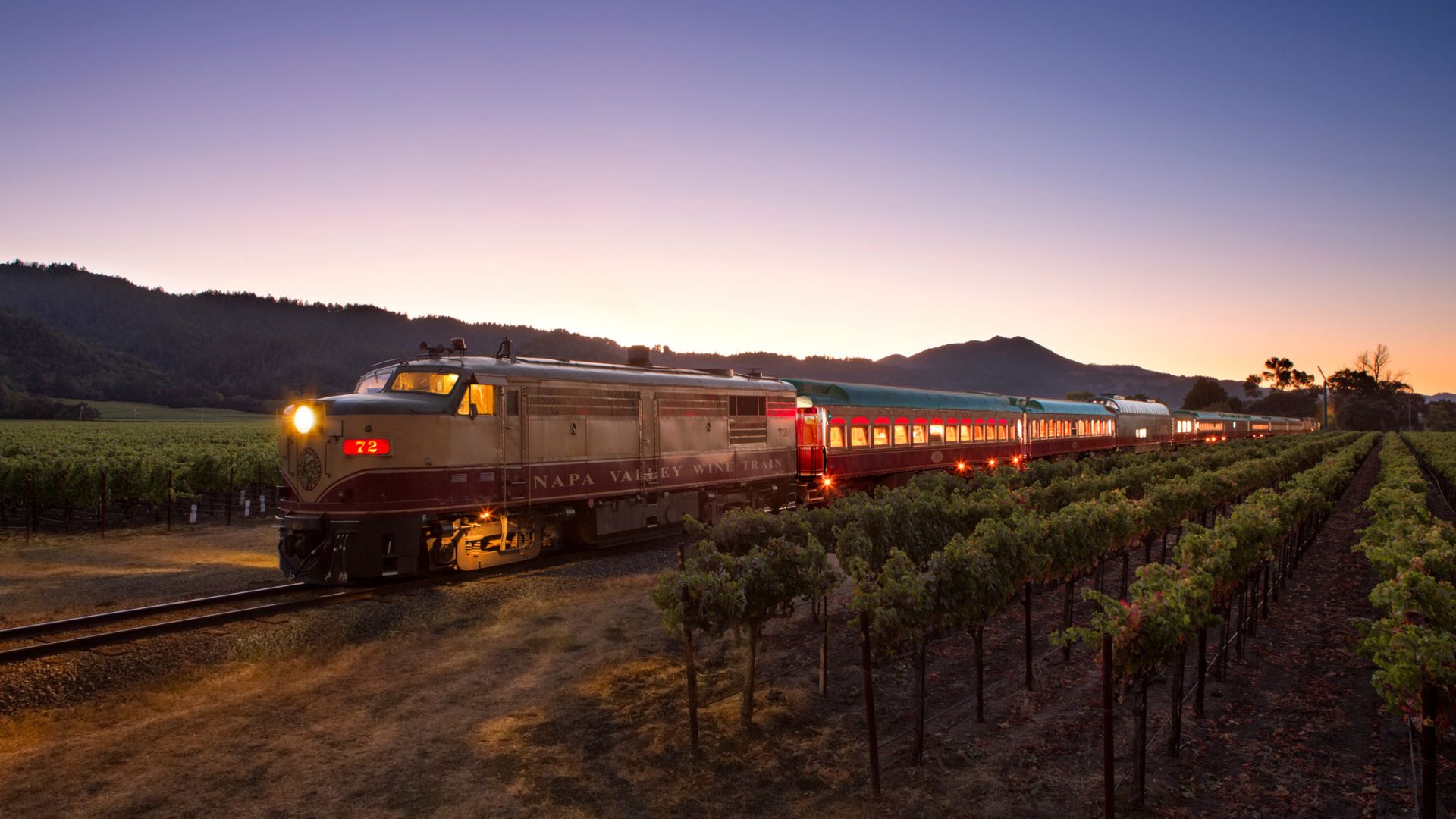 Napa Valley Wine Train at night