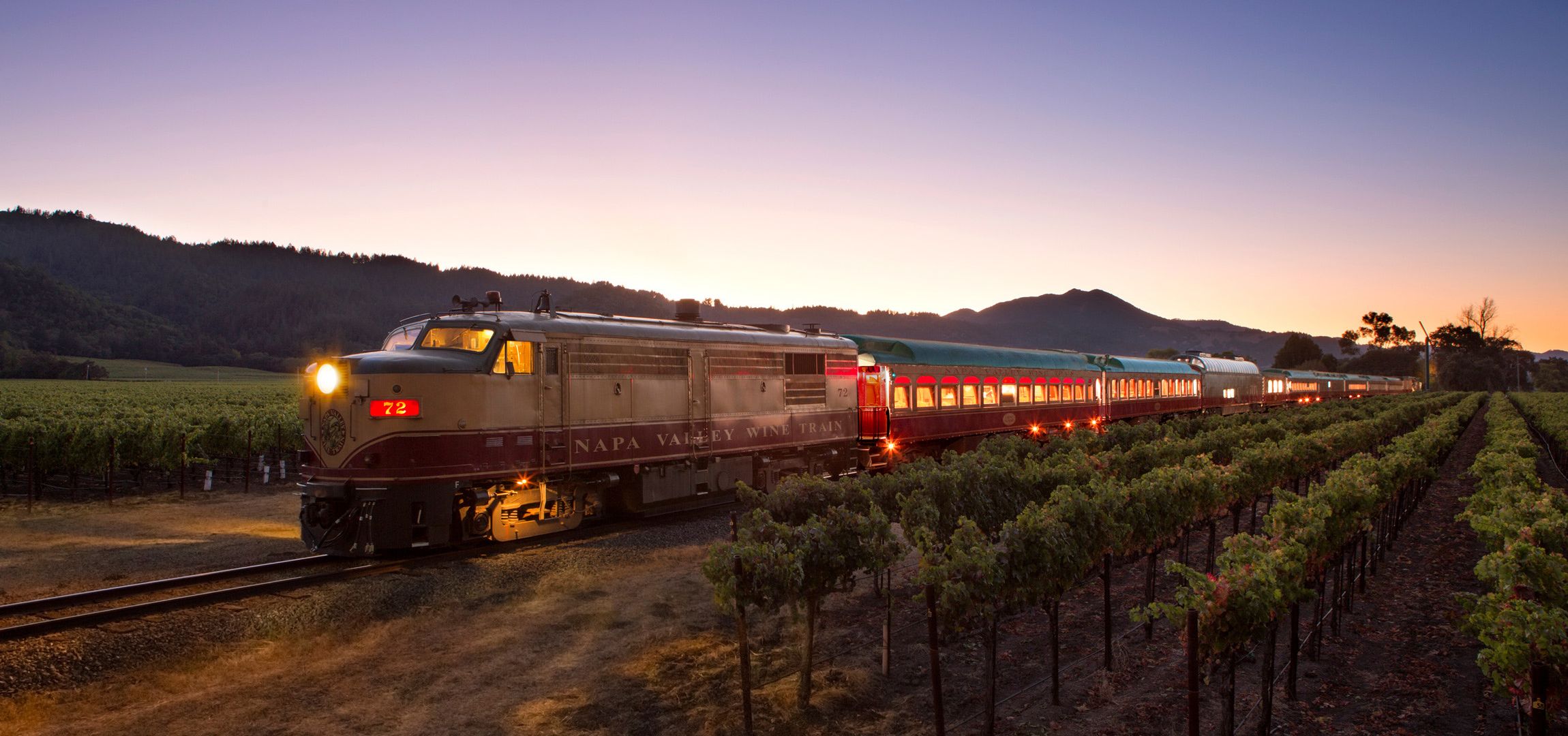 Napa Valley Wine Train at night