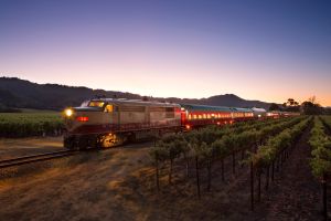 Napa Valley Wine Train at night