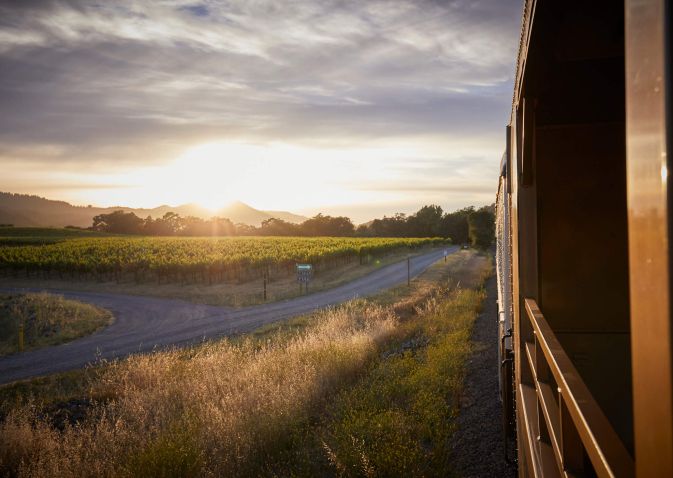 Sunset from the Wine Train