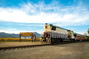 Wine Train blue sky