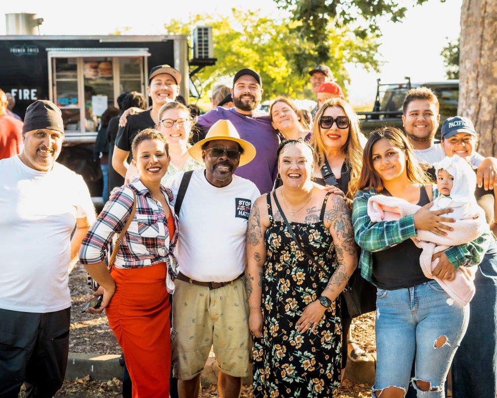 Guests pose together