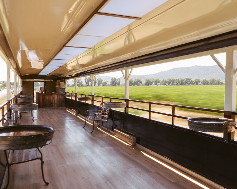 Wine Train open air car