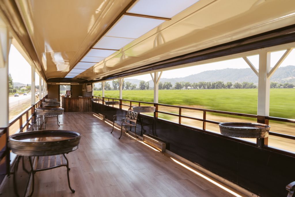 Wine Train open air car